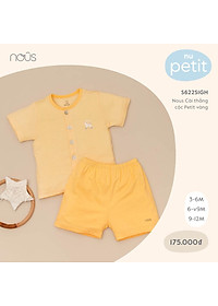 Bộ Quần Áo Cộc Cài Thẳng Nous - Chất Liệu Nu Petit Bé Gái - Bé Trai (Size từ 3-6 Tháng Đến 9-12 Tháng)