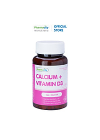 Viên bổ sung canxi hỗ trợ xương, răng Pharmacity Calcium + Vitamin D3 (Chai 60 viên)