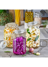 Hũ thủy tinh nắp cài Bormioli Rocco Fido 3L – Kín hơi, bảo quản thực phẩm cao cấp Ý