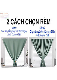 Rèm Dính-Không Cần Khoan Vô Cùng Tiện Lợi, Chất Liệu Vải Cản Sáng Tốt-Nhiều Màu, Kích Thước