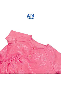 Bộ quần áo bà ba lửng bé gái hoa văn Cổ Trang gấm hồng - AICDBGOZYKTV - AIN Closet