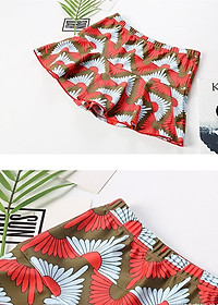 Bộ bơi 2 mảnh áo bèo ren, quần váy kín đáo, chất bơi lyrca dày dặn, mịn mát | KT013