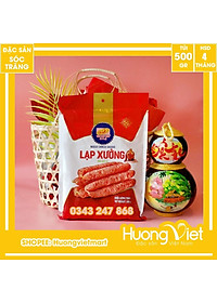 Đặc Sản Sóc Trăng - Lạp Xưởng Nạc Tân Huê Viên 500G Sóc Trăng Hút Chân Không, Thịt Lạp Sườn Heo Mai Quế Lộ Thơm Ngon Đậm Vị Truyền Thống