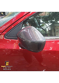 Bộ ốp gương chiếu hậu Mazda 2 2015-2021 vân Carbon cap cấp