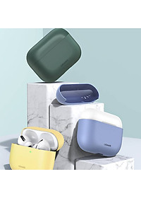 Bao case chống sốc silicon cho tai nghe Apple Airpods Pro hiệu Usams BH569 (siêu mỏng 2mm, chống vân tay, chống bám bẩn, chống va đập, vật liệu cao cấp) - hàng nhập khẩu