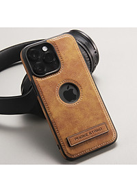 Ốp lưng da có chống đứng dành cho iPhone 15 / 15 Plus / 15 Pro / 15 Pro Max - Hàng chính hãng