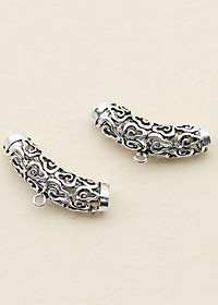 Charm bạc hình trụ xỏ ngang để gắn charm treo 5 - Ngọc Quý Gemstones