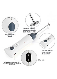 Máy Đánh Sữa, Cà Phê, Trứng, Socola, Matcha Tạo Bọt Sử Dụng Dây Sạc Điện - HÀNG CHÍNH HÃNG MINIIN