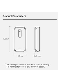 Bộ kích nô acquy kiêm sạc dự phòng 12000mAh Baseus CRJS03-01 - HÀNG CHÍNH HÃNG 