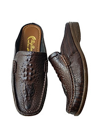 Dép Sục Nam BIGGBEN Da Bò Thật Vân Cá Sấu SB45