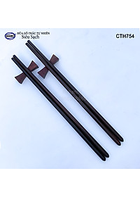 Đũa đầu búp gỗ Trắc Việt Nam Siêu sạch (10 đôi) Kháng khuẩn, không nấm mốc (CTH754) để mộc siêu bền - an toàn sức khỏe