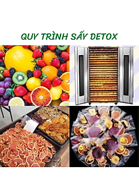 Hộp 30 gói trà detox hoa quả sấy khô 3 vị robimart giảm cân, giữ dáng, đẹp da - tặng kèm bình 1000ml, đường