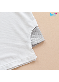 Bộ quần áo sát nách phối màu xẻ sườn vải Modal cao cấp BM012 quần áo hè cho bé; đồ bộ mặc nhà cho bé; set ba lỗ bé trai bá gái sợi sồi siêu mềm mịn HAKI (từ 4kg - 15kg)