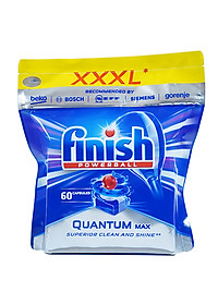 Túi 60 viên rửa chén Finish Quantum Max Dishwasher Tablets PTT025459