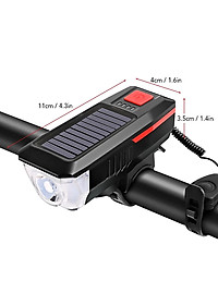Bộ Đèn Xe Đạp dododios Và Còi Năng Lượng Mặt Trời USB Có Thể Sạc Lại 4 Chế Độ Đèn Pha Xe Đạp - Hàng Chính Hãng dododios