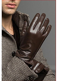 Bao tay da nam BHY8717 Găng tay nam da cừu. thoải mái lái xe, Lót lông giữ ấm