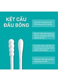 Combo 05 Tăm Bông NIVA Dành Cho Người Lớn Túi Zipper 100 Que Nhựa Az2