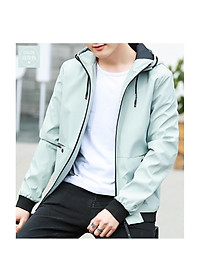 ÁO KHOÁC DÙ NAM 2 LỚP CÓ NÓN -XÁM