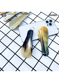 COMBO 2 chiếc Đón gót giày bằng sừng nhỏ gọn, làm móc khóa hoặc để túi (DGH902) Cho giày Nam & Nữ