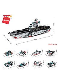 Đồ chơi xếp hình, lắp ráp Qman 42205 - Tàu chạy bằng năng lượng hạt nhân (572 mảnh ghép)