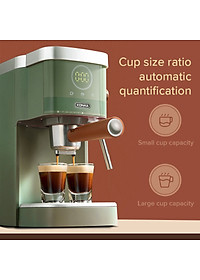 Máy pha cà phê espresso Konka KCF-CS3 20bar tích hợp đánh bọt sữa, pha cà phê viên nén 2 trong 1 tiện lợi, tặng kèm temper - Hàng nhập khẩu