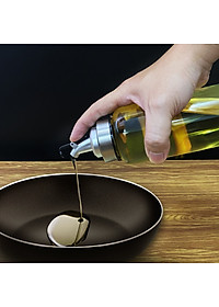 Cặp 2 Bình rót một chạm CAO CẤP One Touch Open đựng nước mắm, dầu ăn - thuỷ tinh siêu nhẹ Borosilicat