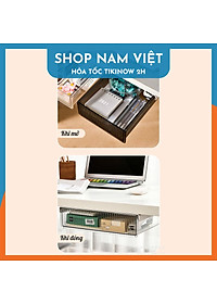 Ngăn Kéo Dưới Bàn Làm Việc Trong Suốt - Hộp Nhựa Để Đồ Dán Dưới Bàn (Kèm Miếng Dán)
