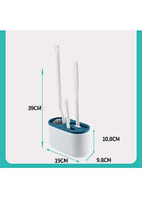 Bộ bàn chải vệ sinh nhà tắm, toilet 3in1 dán tường tiện dụng