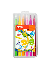 Bút màu nước ( Hộp nhựa ) Deli - 12 màu/24 màu - 1 hộp - EC10304/EC10324