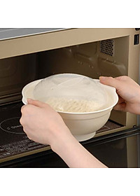 Combo bát tô dùng trong lò vi sóng 1.2L + hộp thực phẩm nắp mềm có quai 800ml - made in Japan