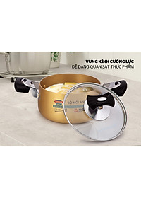 Bộ Nồi Anod Sunhouse SH6634 -SH6634N (16-20-24cm)-Hàng chính hãng