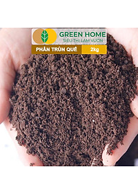 Phân Trùn Quế Greenhome, Bao 2kg, Dinh Dưỡng Hữu Cơ, Không Mùi, Tốt Cho Lan, Bonsai, Rau, Cây Ăn Trái
