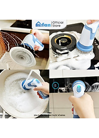 Máy Cọ Rửa Điện Cầm Tay Đa Năng Mifan K3 25W - Kèm 4 Đầu Chổi, Pin Sạc 2000mAh, Chống Nước IPX7, Tốc Độ 500rpm, Bảo Hành 12 Tháng