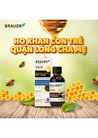 Siro hỗ trợ giảm ho cho trẻ từ 2 tuổi Brauer Manuka Honey Úc giảm ho, ngứa và rát cổ họng, làm mát và dịu cổ họng, tăng sức đề kháng - OZ Slim Store