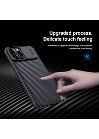 Ốp lưng chống sốc cho iPhone 13 Pro Max bảo vệ Camera hiệu Nillkin Camshield chống sốc cực tốt, chất liệu cao cấp, có khung và nắp đậy bảo vệ Camera - hàng nhập khẩu