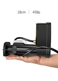 Bơm mini đạp chân - Bơm đa năng - Bơm được xe đạp, xe máy, các loại bóng, phao có đồng hồ đo áp suất - Tặng kim bơm các loại - Chính Hãng