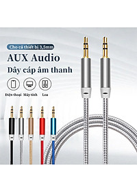 Nơi bán Dây cáp âm thanh 2 đầu 3.5mm cho loa tai nghe chuẩn xịn, chất lượng cao cấp, bền, đẹp, dễ vệ sinh màu đen