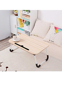 Bàn Học Gấp Gọn Thông Minh Có Khe Để Ipad- Màu CaFe Sữa