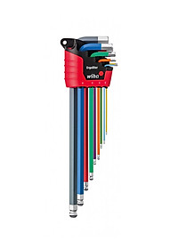 Bộ lục giác đầu bi màu 9 chi tiết Wiha 41483 hệ mét (mã 43849 không hộp)