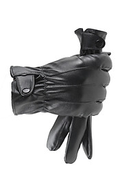 Găng tay nam mùa đông lót nỉ lông ấm áp lòng bàn tay chống trượt, cảm ứng điện thoại GTN2