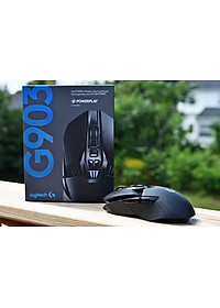 Chuột game không dây Lightspeed RGB Logitech G903 - Cảm biến Hero 25k, pin sạc 140h+, thiết kế thuận cả 2 tay, pin 180h, PC/Mac - Hàng chính hãng