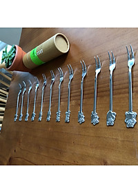 Bộ 12 nĩa xiên trái cây hiệu Berndorf 6 hình con gấu