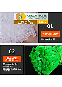 Bộ 10 Lưới Lót Chậu Lan GreenHome, D35cm, Lót Đáy Chậu, Ngăn Rơi Vãi Giá Thể, Phân Bón, Độ Bền Cao, Dễ Sử Dụng