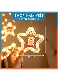 Dây LED Rèm Trang Trí Giáng Sinh 10 Chi Tiết Ngang 3m, Kèm Remote - Chính Hãng NAVIVU