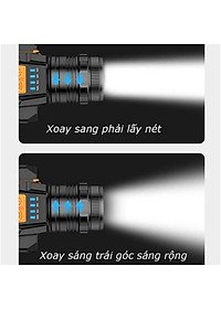 Đèn Pin Đội Đầu 1 Bóng Lớn Chống Nước 3 Chế Độ Siêu Sáng Ánh Sáng Mạnh