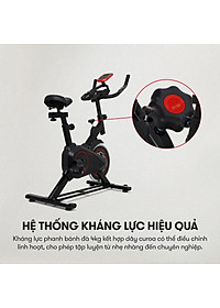 Xe đạp tập KINGSPORT KS-106 khung,  khung sườn chắc chắn, tích hợp đồng hồ đo lường chỉ số, cân nặng phù hợp từ dưới 70kg