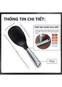 Muỗng rang silicon DandiHome cao cấp chịu nhiệt cực tốt dùng để nấu ăn