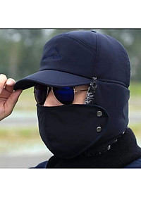 Mũ Đi Câu Cá Đêm, Mùa Đông - Mũ Câu Cá Mùa Đông Supplex Màu Đen, Giữ Nhiệt Tốt, Ấm Áp