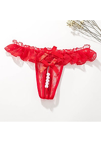 Combo 2 Quần Lót Lọt Khe Phối Ren Hở Đáy Đính Hạt Ngọc Trai Gợi Cảm Cho Nữ (màu ngẫu nhiên) LYEQ059