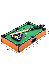 Bàn bida mini cho trẻ em size 51.5x31x9cm bằng gỗ, mặt nhung cực đẹp